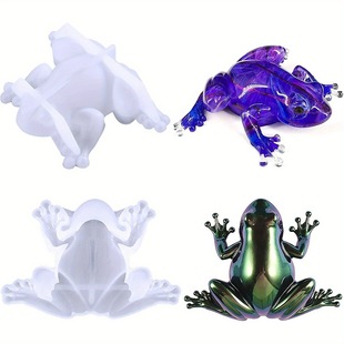 2025 New Cross-Border Dropshipping 2Pcs Frog Mold Epoxy Resin 3D Animal Silicone Mold