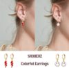 Earrings heart shaped, metal accessory heart-shaped