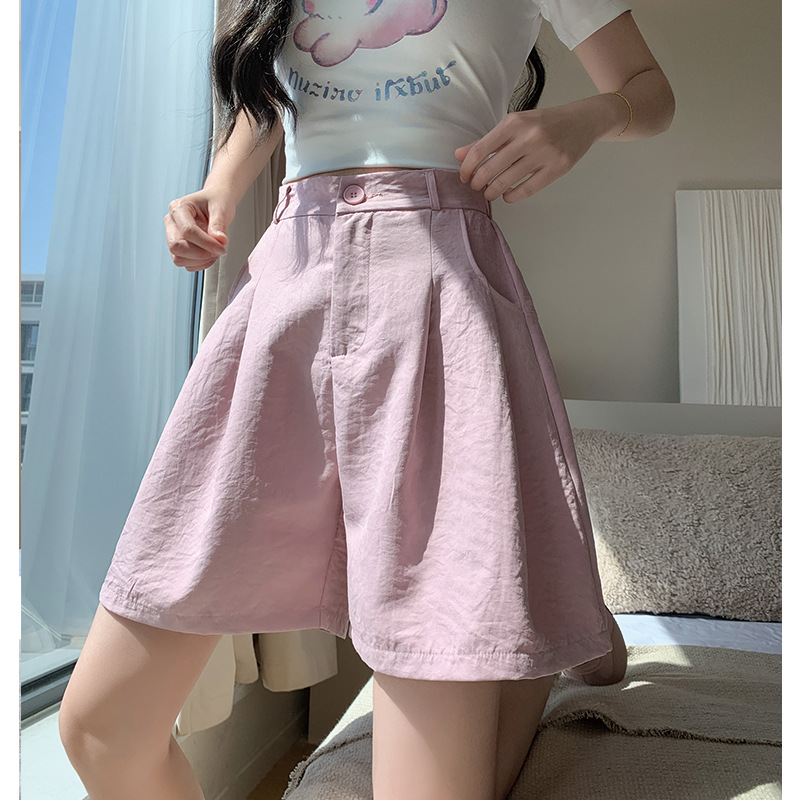 Pantalones de traje blancos estilo japonés para mujer, novedad primavera/verano 2026, de cintura alta, talla pequeña, casuales, de seda de leche, de pierna ancha.
