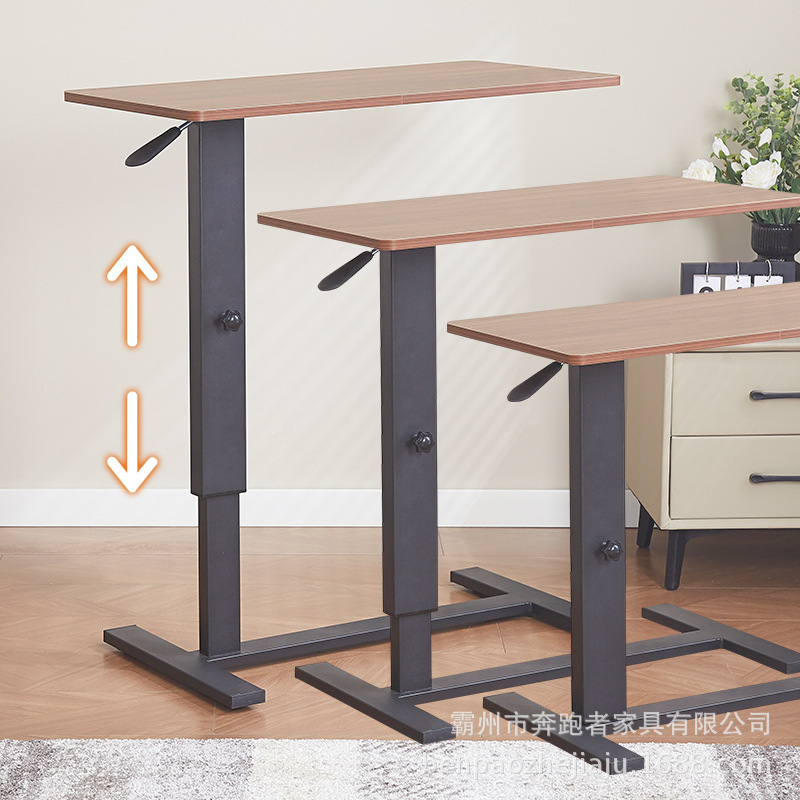 Lifting Table Air Pressure Standing Office Bedroom Home Movable Computer Desk Office Adjustable Single Bedside Table