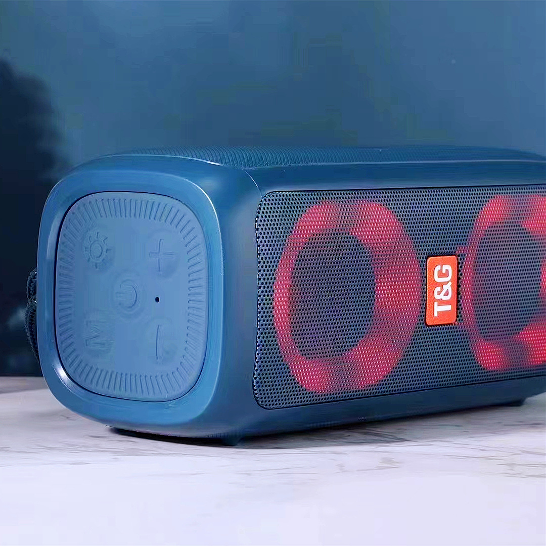 TG333 Altavoz Bluetooth Tarjeta de altavoz dual U Disco Subwoofer para exteriores Luces deslumbrantes LED Regalos creativos Audio RGB