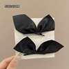 Crab pin for princess, bangs, hairgrip, black hair accessory with bow, hairpins, 2023 collection