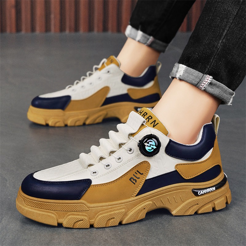 Casual Martin zapatos de hombre herramientas zapatos de moda para hombres otoño 2024 nuevos zapatos de hombre bajos al aire libre botón giratorio