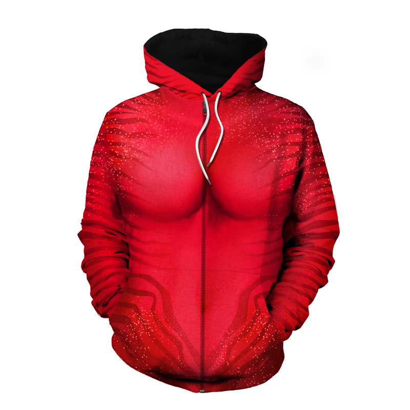 Cross-Border Popular Printed Halloween Cosplay Avatar Cosplay Costume Cartoon Hooded Sweatshirt