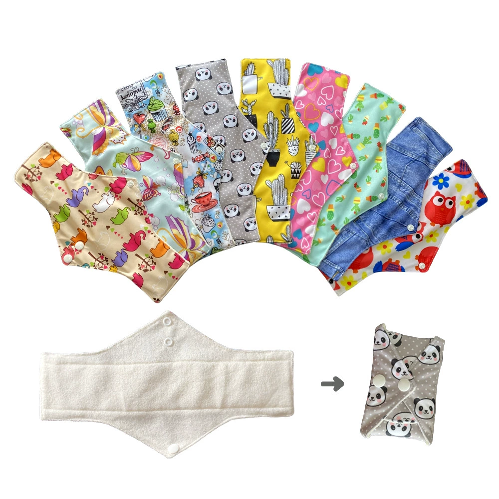 Goodbum Материнская моющаяся гигиеническая салфетка из бамбукового угольного волокна Дышащая герметичная гигиеническая Салфетка Для Тети