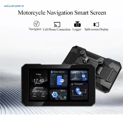 Motorcycle Smart Navigation System CarPlay/Android Auto Wireless Screen Mirroring Dash Cam Waterproof (Motorcycle driving recorder) - 5inch-carplay-pure-screen-projection-host