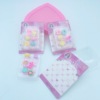 Children's ring, earrings, set, mixed decorations, ear clips, Korean style, wholesale