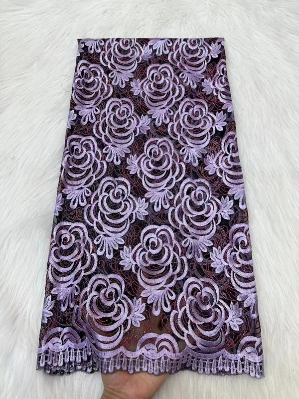 Two -color golden line gauze embroidery fabric Mom installed Quality Mesh LACE FACE FACE