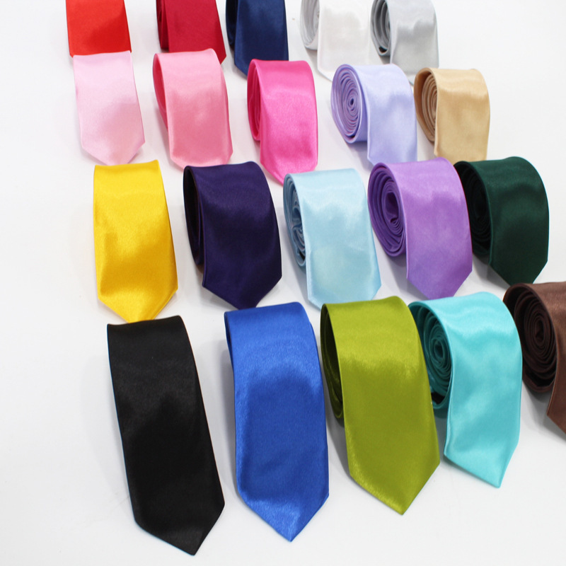 Hand-Tied Tie 8cm Pure Color Men's Black Business Formal Suit Casual Women's Tie 5cm Professional Groom Korean Version