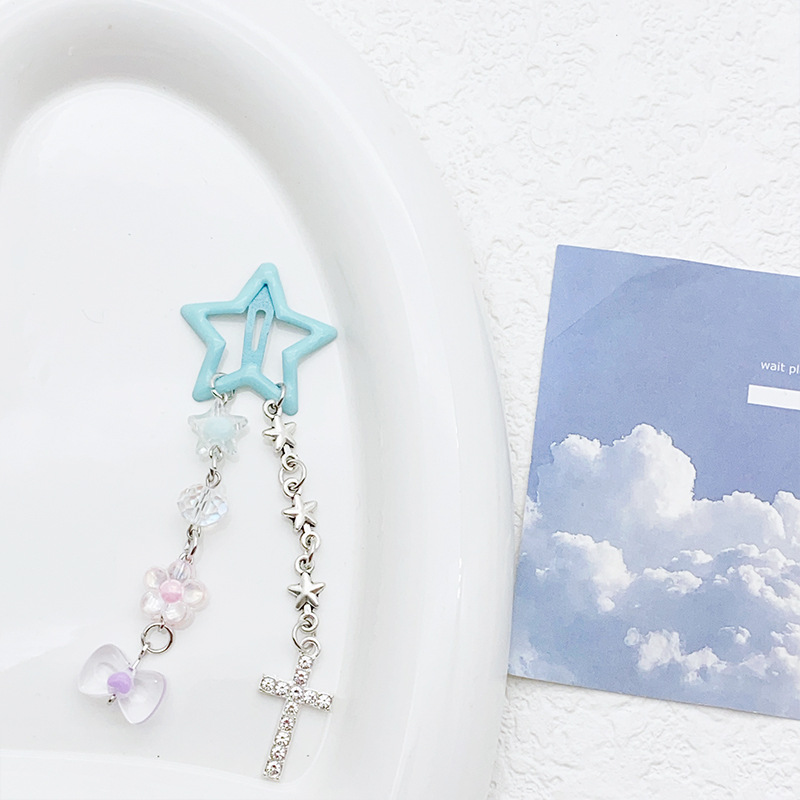 12g Weight Charm Hair Clips Hair Accessories Type 1 Piece Quantity Holiday, Street Occasion Alloy Material Star Pattern All Seasons Season Women's Gender IG Style, Cute Style IG Style Cute Women's Star Alloy Charm Hair Clips 10