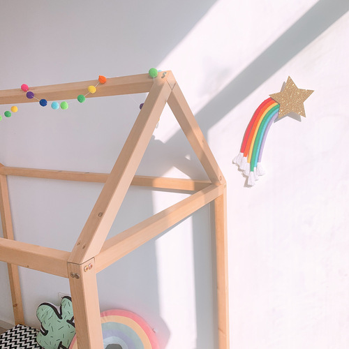 ins decoration Nordic style rainbow color tapestry rainbow home furnishings woven hangings tassel decoration wall hangings