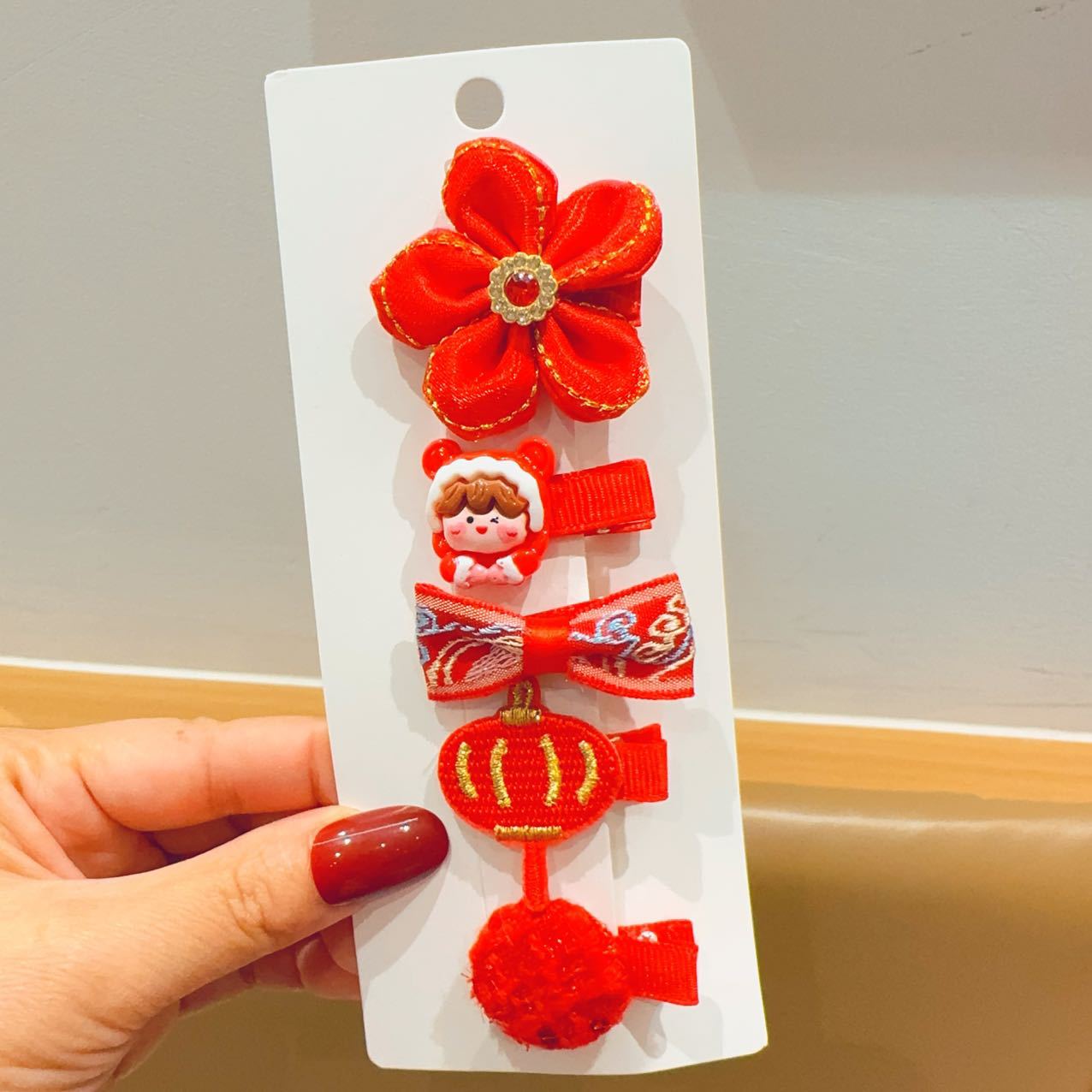 2025 Año Nuevo niños clip de pelo niñas arco tarjeta de pelo de Año Nuevo chino ropa de estilo Han niñas tocado de Año Nuevo