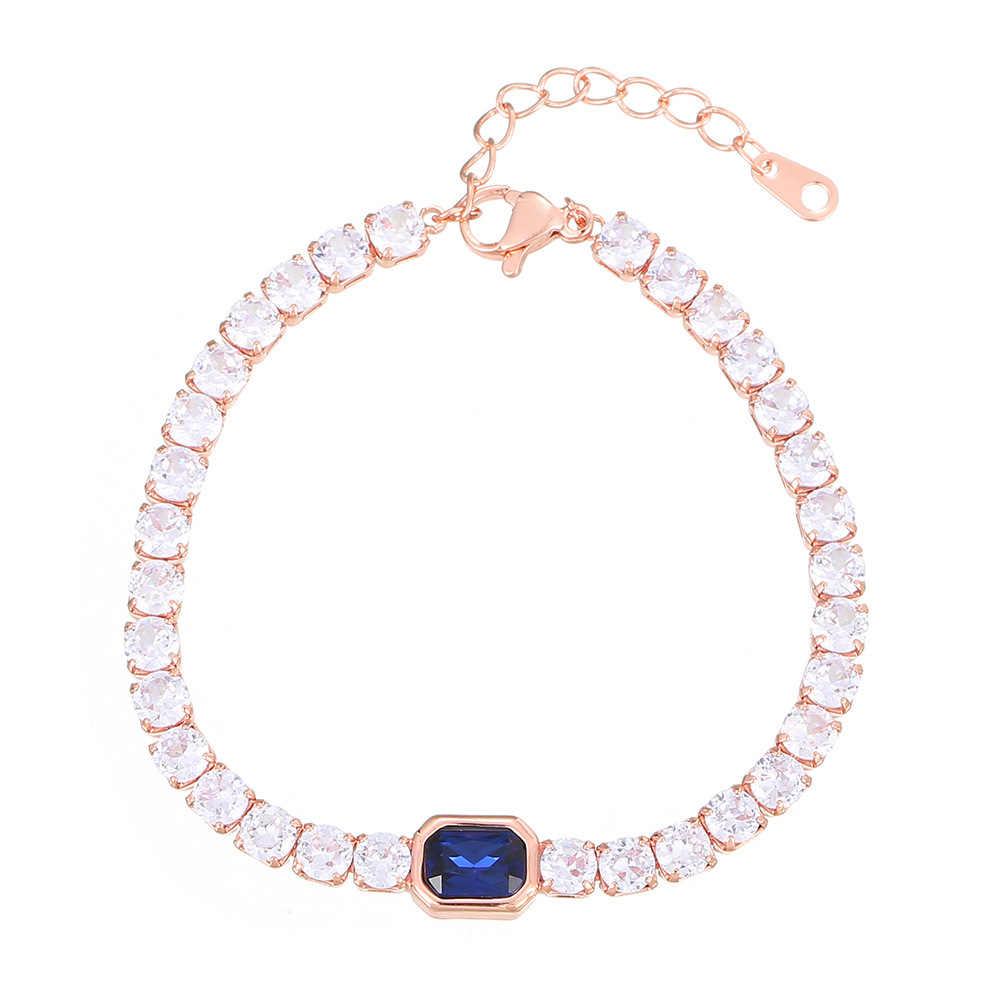 Popular Colorful Sugar Bracelet Women's Light Luxury Full Diamond Zircon Tennis Chain Versatile Handicraft_voghion.com