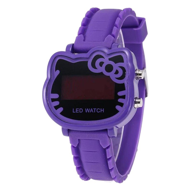 Niña linda de dibujos animados reloj chica Kitty niños LED estudiante electrónica moda chica reloj comercio exterior