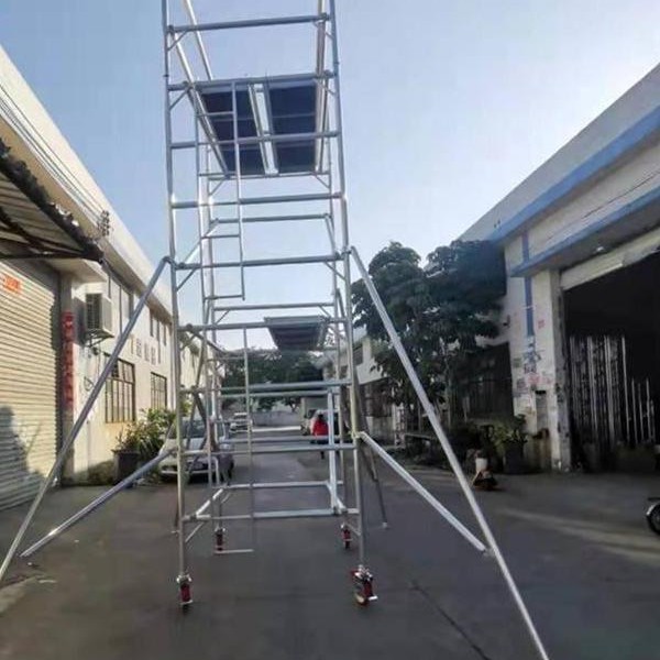 欧洲款快拆脚手架 铝合金带踢脚板 楼梯间施工 产地货源黑色银色