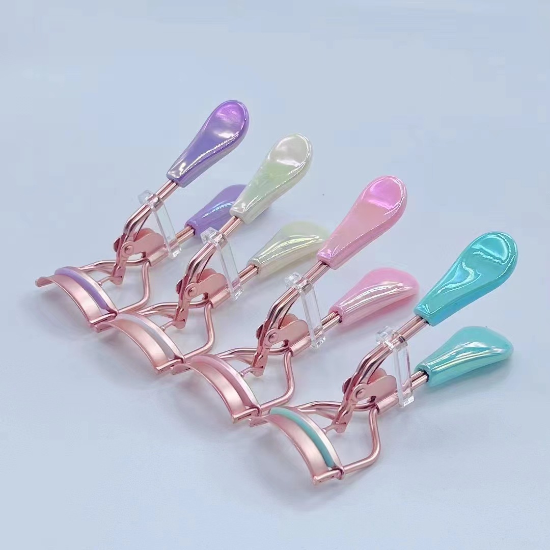 Herramientas de belleza rizador de pestañas al por mayor Gran Angular chapado rizador de pestañas antideslizante negro curling rizador de pestañas parcial