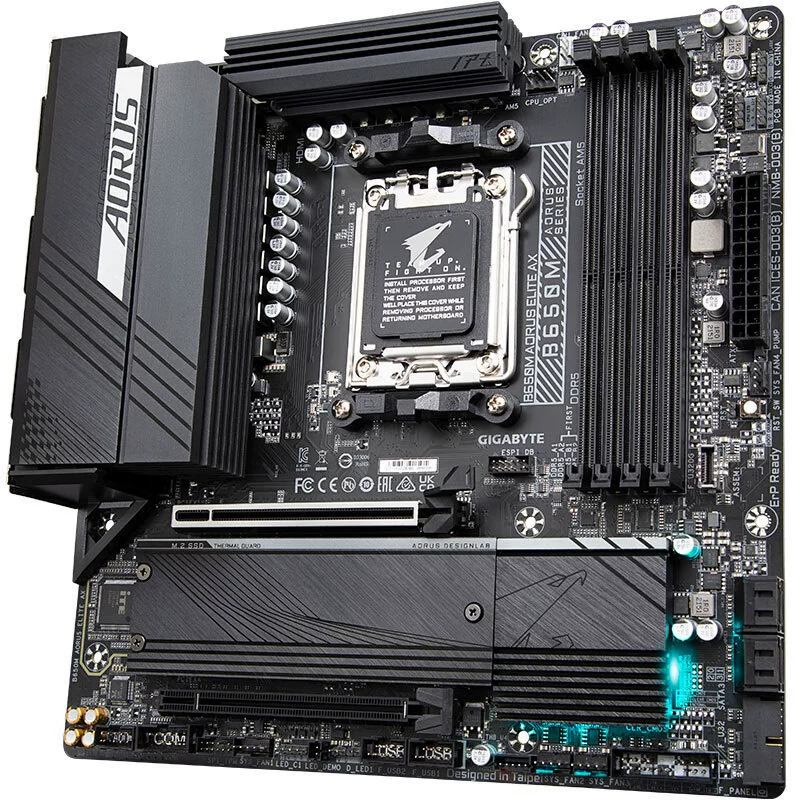 Материнская плата Gigabyte B650M AORUS ELITE AX Small Eagle для компьютера, сокет AM5, совместима с 7600X/7700X