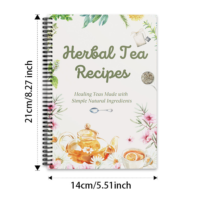新款现货Herbal Tea Recipes 草药茶食谱线圈计划本|undefined