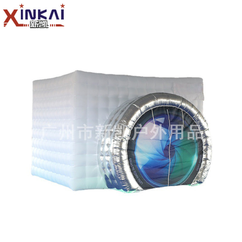 工厂热销创意有趣的充气照相背景 仿真相机造型可控灯光摄影帐篷