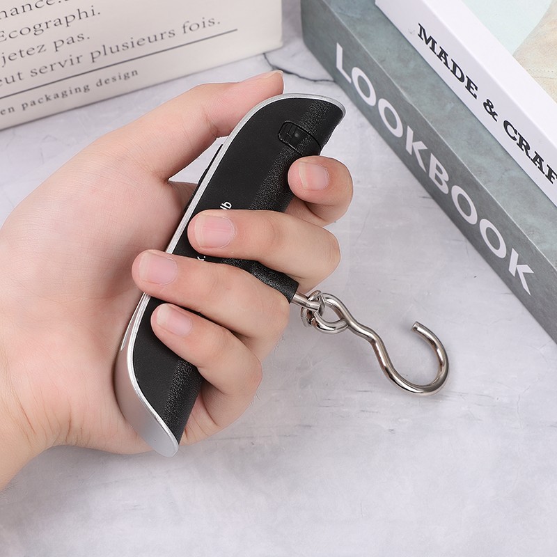 50kg Wholesale Home Use Black Portable Handle Scale 50kg Mini Handheld Scale Portable Electronic Scale Small Fishing Scale Express Delivery