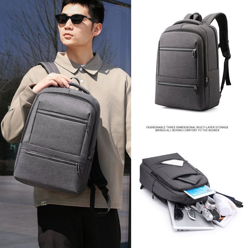 New Men's Large Capacity Backpack Business Commuter Outdoor Travel Multifunctional Breathable Computer Bag College Student Bag