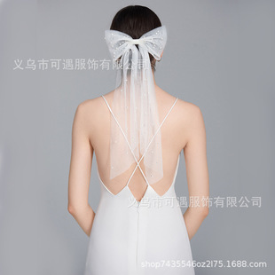 Ретро заколка для волос из жемчуга с бантиком для невесты, подходит для импорта, простой и элегантный дизайн, для подружки невесты