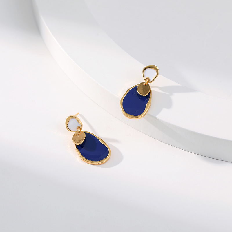 Retro Geometric Copper Plating Drop Earrings 1 Pair