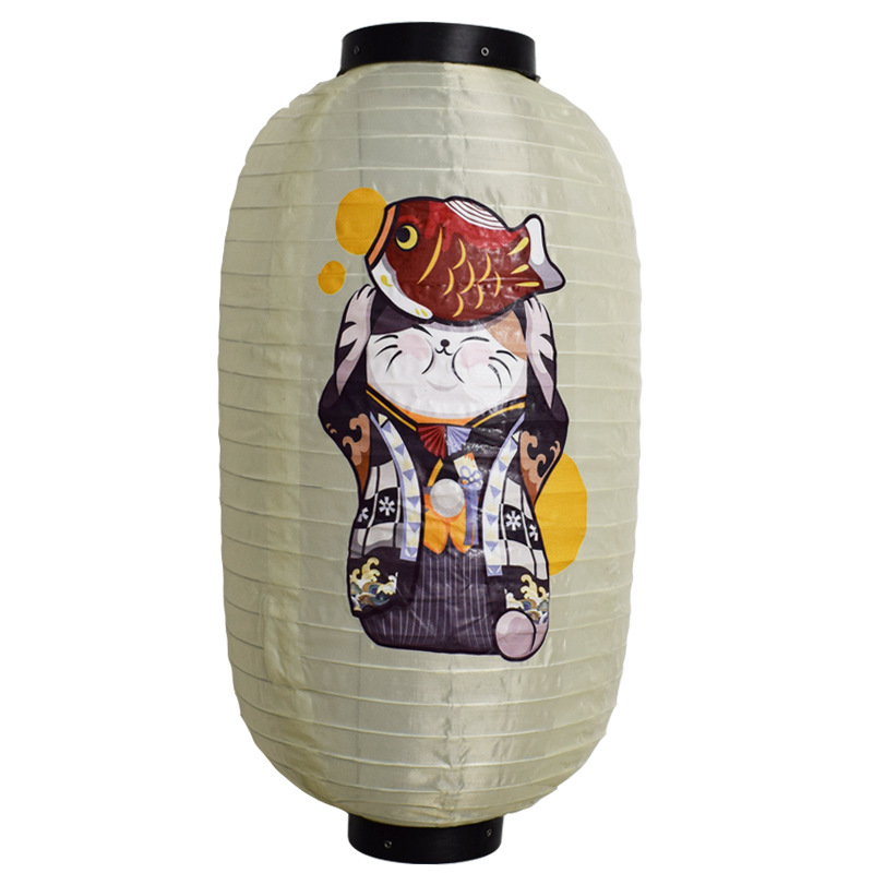 Lucky gato estilo japonés melón lámpara flor Cerezo estilo japonés coreano linterna cocina japonesa restaurante jujiu casa chandelier Decoración