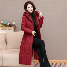 妈妈冬季棉衣收腰显瘦长款棉服女中年妇女加厚洋气棉袄外套潮