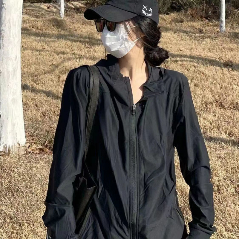 2025新款学院风休闲连帽冲锋衣女春秋款百搭美式工装冲锋衣外套女|undefined
