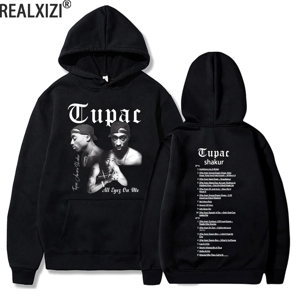 Tupac Hoodies 2pac Sweatshirts Rapper Printed Hoodie Setwear