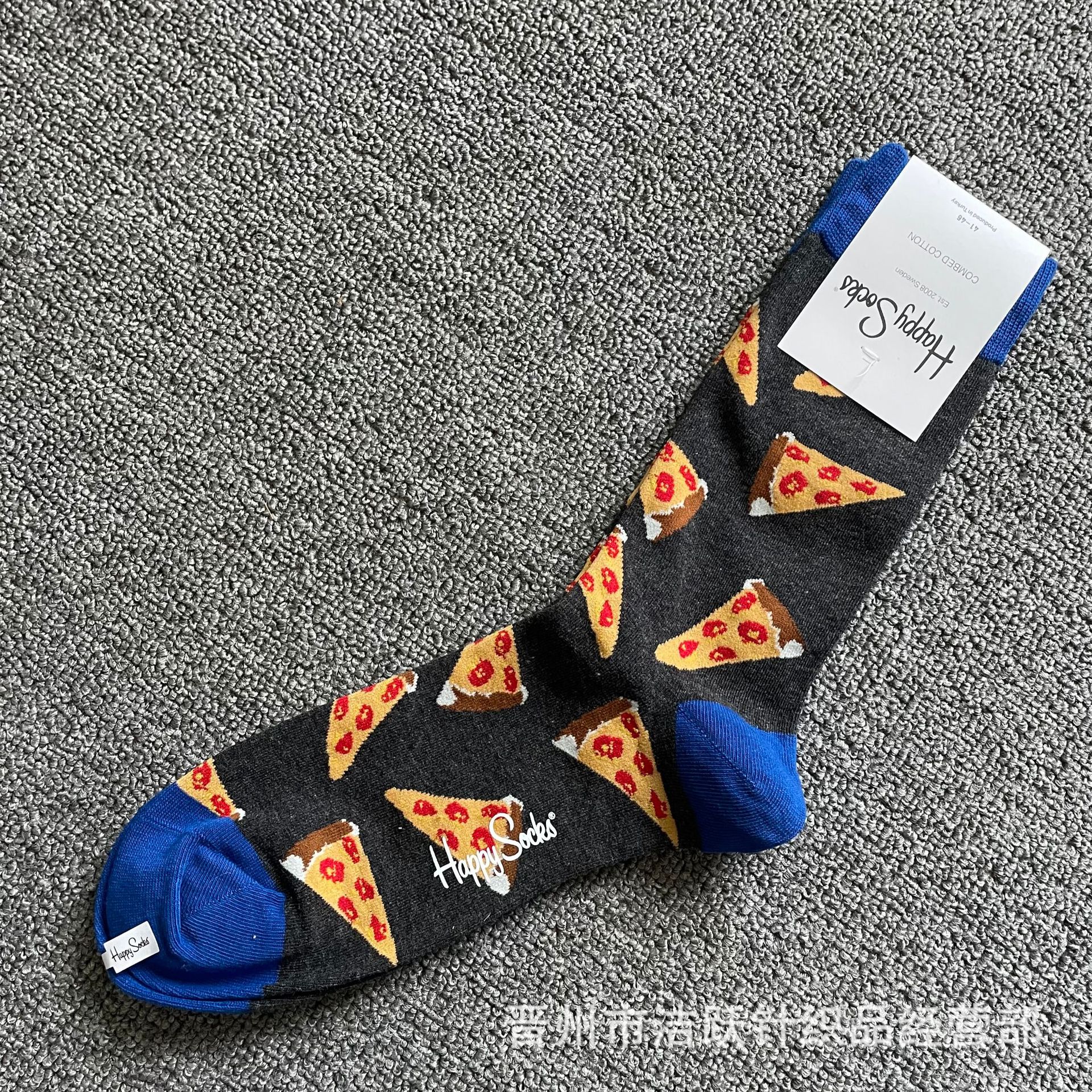 Happy socks新品高品质ハイレザー男性ソックススウェーデンコットンソックスファッションソックスカップルinsロング美脚ソックス