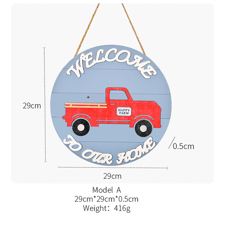 Wholesale Cartoon Pattern Wooden Car Door Hanging Christmas Decoration Nihaojewelry display picture 11