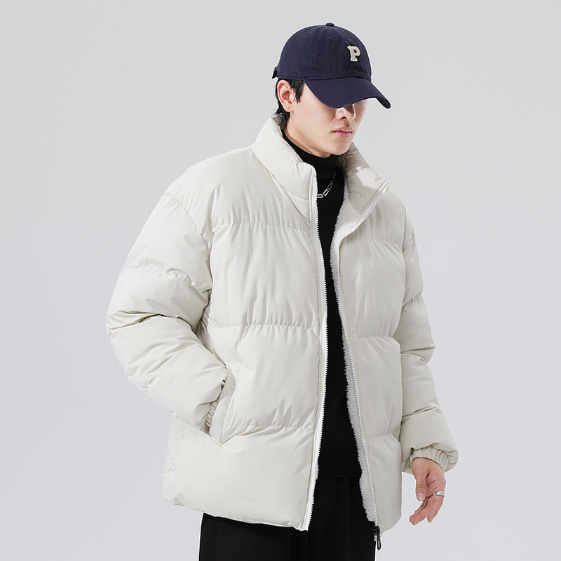 Abrigo acolchado de algodón abrigo de lana de cordero de invierno para hombres ropa de invierno abrigo de algodón acolchado con forro polar abrigo de pan abrigo de algodón acolchado engrosado