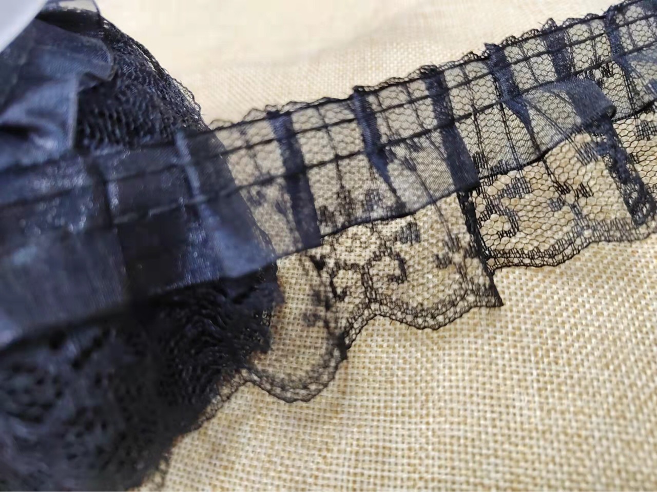 厂家现货直销 2.5cm纱带+5cm蕾丝打工字花边 蕾丝花边辅料