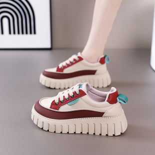 White Shoes Women's 2024 New Autumn Student Korean-style All-match Casual Ins Trendy Shoes Platform Fashionable Sneakers WS801