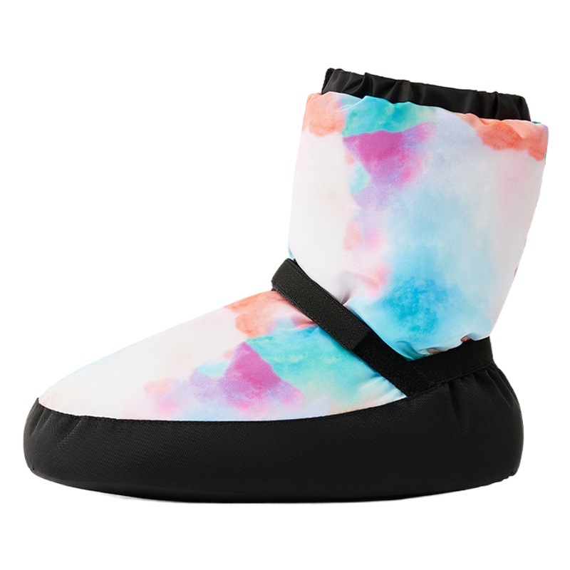 Botas calientes de ballet Zapatos de algodón de práctica de baile de fondo suave para mujeres Zapatos calientes de baile de invierno engrosados con forro polar profesional para niños