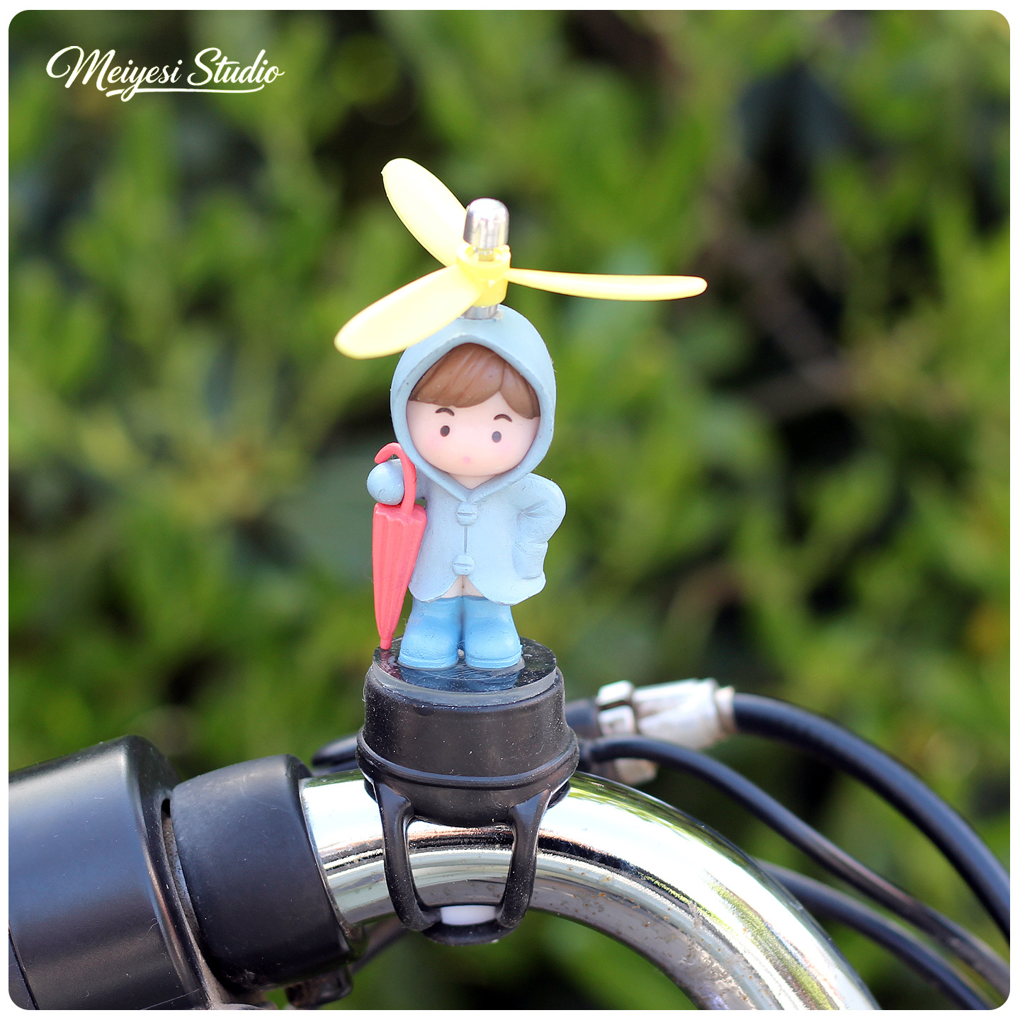 Cariñosa muñeca de dibujos animados accesorios de decoración de automóviles eléctricos accesorios de motocicleta de batería de bicicleta manija de decoración