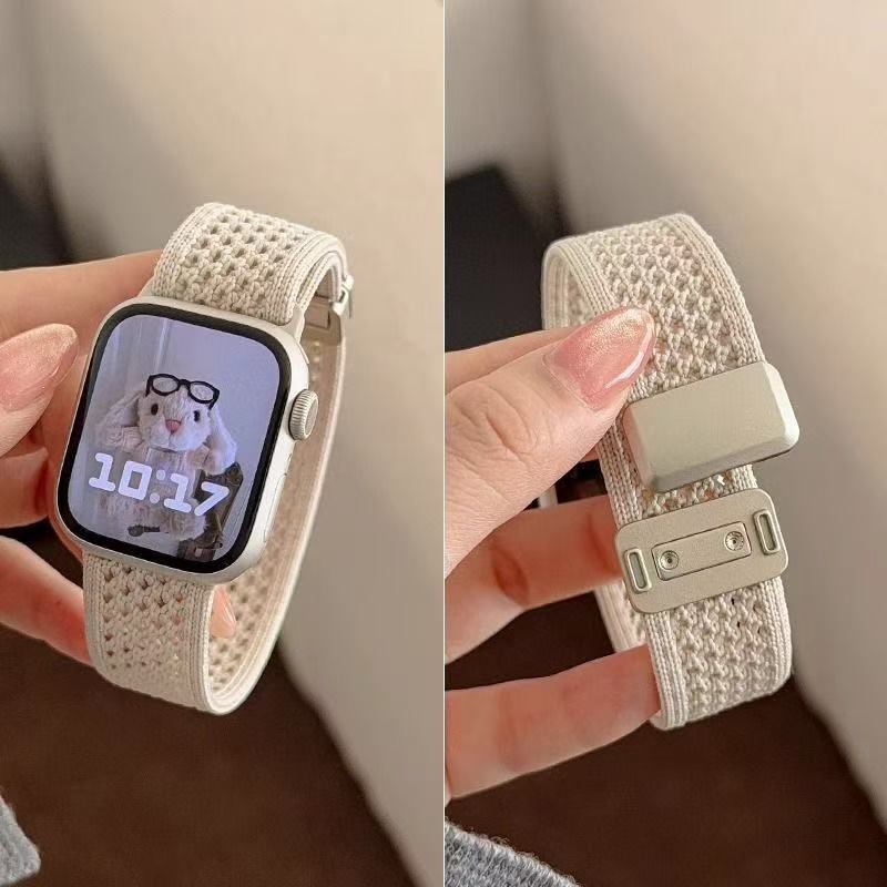 Suitable for Apple Watch Strap S10 Watch Knitted Breathable S987654 Nylon Men's and Women's Sports Wristband