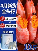 北极甜虾北极熊北极虾头腹籽冰虾特大号鲜活速冻即食非刺身10斤