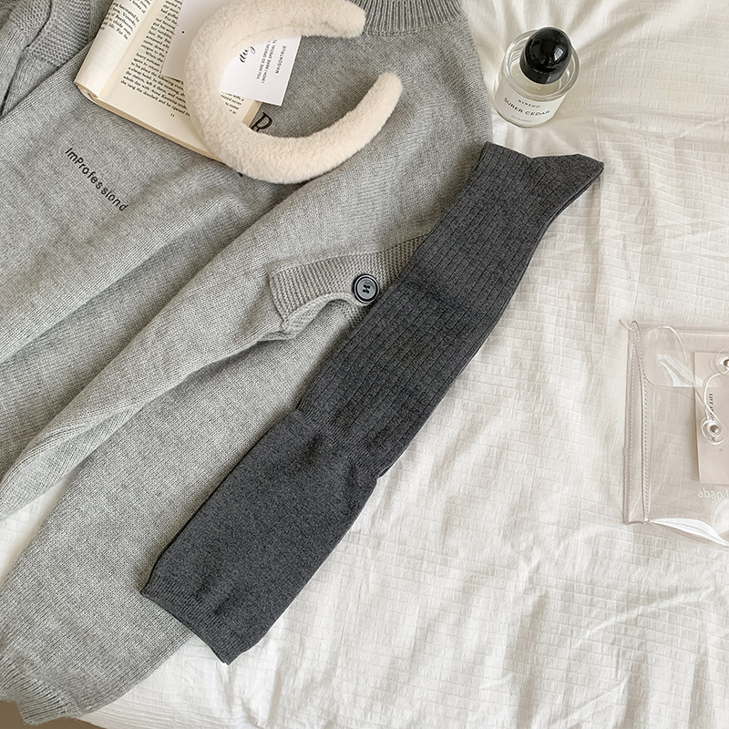 Calcetines de lana de otoño y invierno, calcetines de muslo de tendencia sin hueso, calcetines de mujer al por mayor.