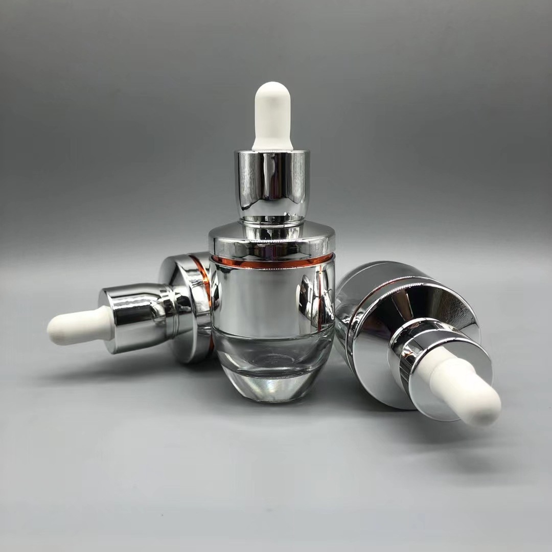 2021 nuevo producto botella de 30ml botella de líquido líquido botella de botella de botella de aceite esencial botella de gotas botella de aluminio electrificada botella de aluminio electrificada