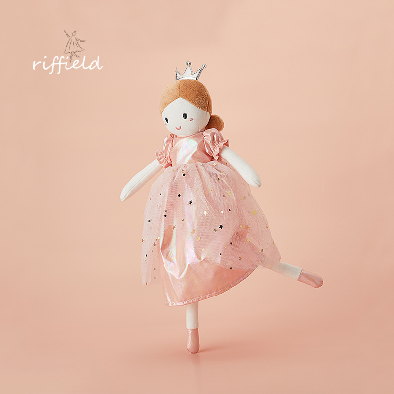 Ballet shoes pink skirt doll Crown little girl toy Children's Day gift cloth Velvet