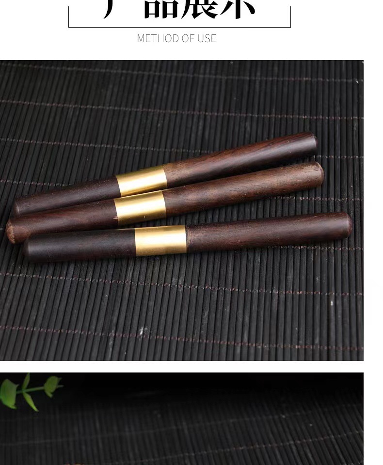 Stainless Steel Moxa Stick Extender with Ash Scraper Handheld Warming Moxibustion Tool for Home Use in use