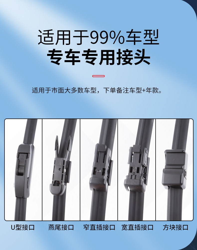 Dual rubber strip wipers suitable for Wuling Hongguang Mini, original Macaron frameless mini Miniev car GB wipers