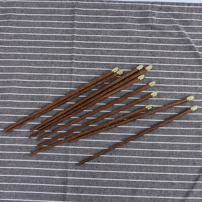 Zhenbaomu creativo bambú palillos niebla oro y plata vajilla palillos chino impreso dibujos animados palillos gran cantidad descuento