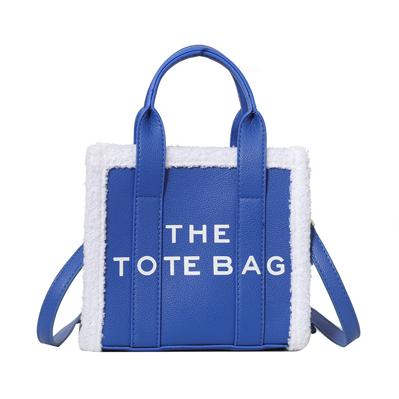Mini bolso de mano portátil de lana de cordero para mujeres 2023 nuevo estilo coreano de moda de alta calidad bolsa de mensajero del hombro
