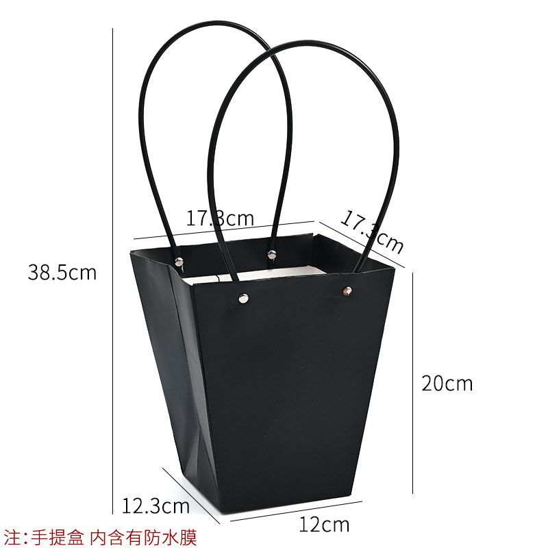 Bolso especial transfronterizo para flores, descuento al por mayor, bolsa trapezoidal de papel kraft impermeable, bolsa de embalaje de regalo, bolsa de ramo