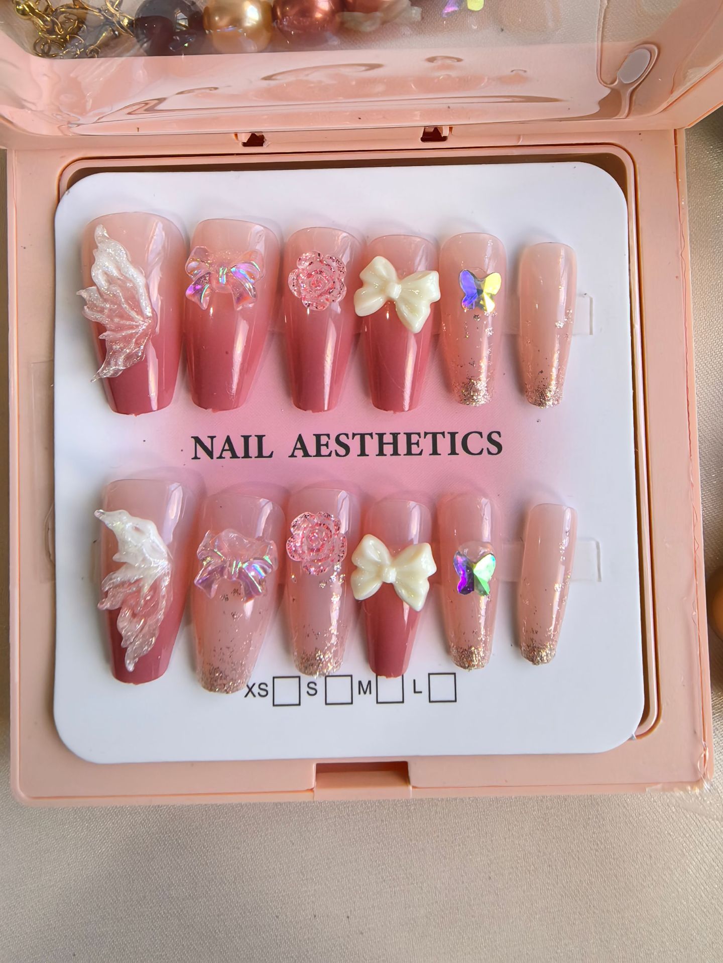 Caja de exhibición marco de fotos más taladro manicure suministro fuente de uñas DIY francés color delgado manicure falso salón al por mayor