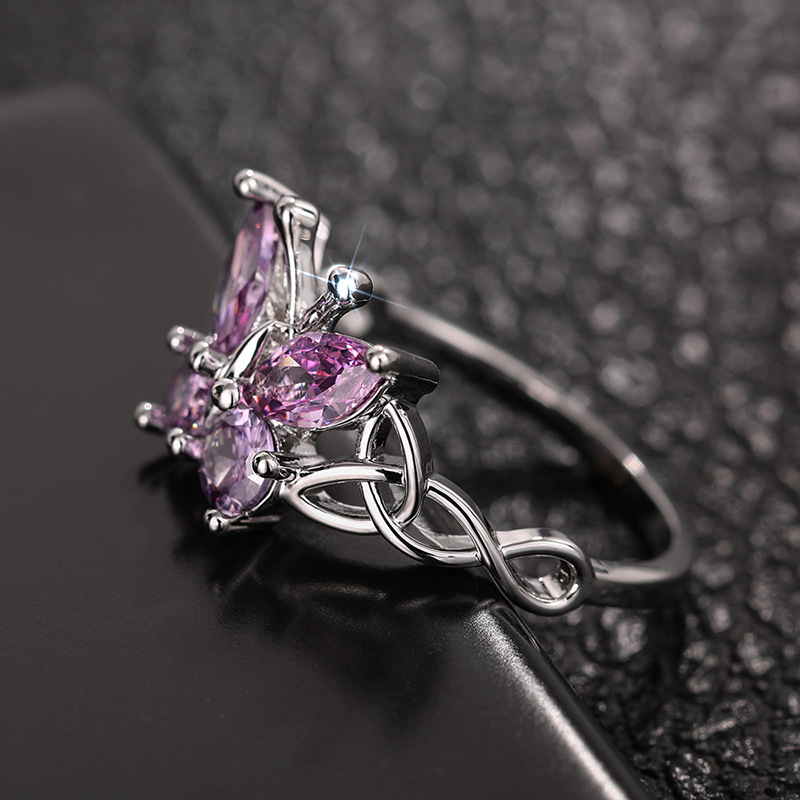 Copper Material Wholesale Jewelry Elegant Classic Style Butterfly Copper Rings